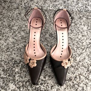 Vintage Dark Brown & Pink High Heels